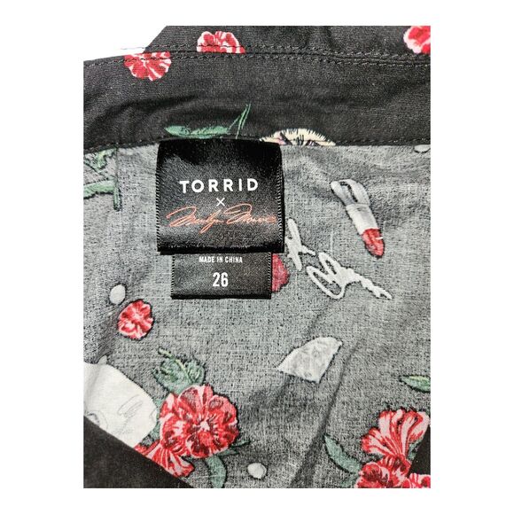 Torrid X Marilyn Monroe Midi Dress Women's 26 AOP Short Sleeve Retro Full Swing - Picture 2 of 11